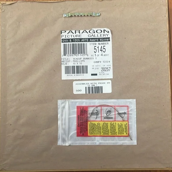 Set of Four Rabbit Teacup Prints in Wooden Frames - Picture 9 of 12